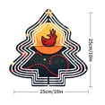thumbnail image 7 of Stylish Metal Hanging Christmas Tree Wind Spinner - Geometric Design with Red Bird & Candy Stripes for Festive Garden Decor, 7 of 7