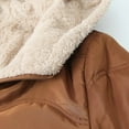 thumbnail image 5 of BiZtdJrK Womens Fleece Lined Hooded Jackets Solid Color Long Sleeve Winter Coats Casual Zip Up Mid Length Outerwear with Pockets Sales Today Clearance Brown XL, 5 of 8