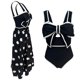 thumbnail image 4 of MKLEKYY Trajes De Baño Mujer Dos Piezas Trendy Summer Women'S Swimsuit With V Neck Hollow Design And Polka Dot For Pool And Beach Wear, 4 of 5