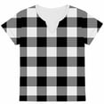 thumbnail image 4 of Cilsoka Women's V Neck T Shirts Short Sleeve Plaid Basic Tees Trendy Summer Going Out Tops Comfy Casual Fashion Clothes, 4 of 5
