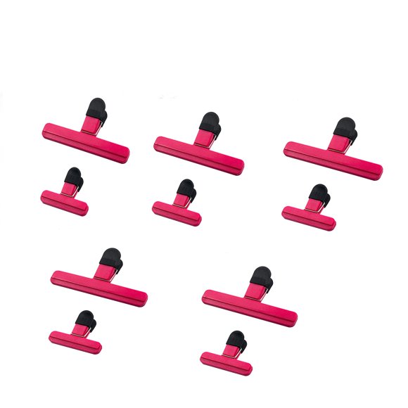 Ikeay Clip de Scellage pour Sac Alimentaire en Plastique Clip de Scellage Alimentaire Clip Anti-Humidité Antidérapant Clip à Collation Clip de Scellage pour Sachet de Thé Liquidation, 5grands Clips de Scellage + 5petits Clips de Scellage