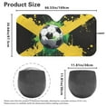 thumbnail image 5 of KUIFORTI Jamaica Flag Sun Visor for Car Windshield Funny Soccer Ball Sun Shade All-Weather Windshield Protector | 66.53"x34.44" Foldable Sun Shield for Winter Frost & Summer Heat, 5 of 6