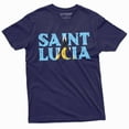 thumbnail image 4 of Men's Saint Lucia T-shirt St Lucia country flag state emblem patriotic tee shirt (Medium Black), 4 of 7