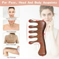 thumbnail image 4 of Scalp Massage Comb 2PCs, Wooden Wide Tooth Loc Comb, Natural Sandalwood Head Massager Tool, Wood Hair Growth Scalp Massage Comb for Women Men, Massage Meridian Comb for Head, 4 of 5