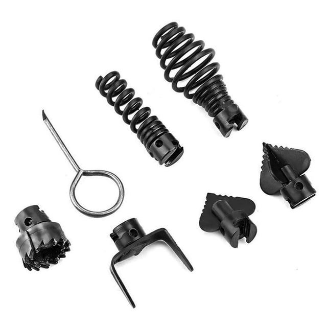 Lindbes 7Pcs 16mm Manganese Steel Drain Cleaner Machine Combination Cutter Head Set for Pipeline Dredging Machine