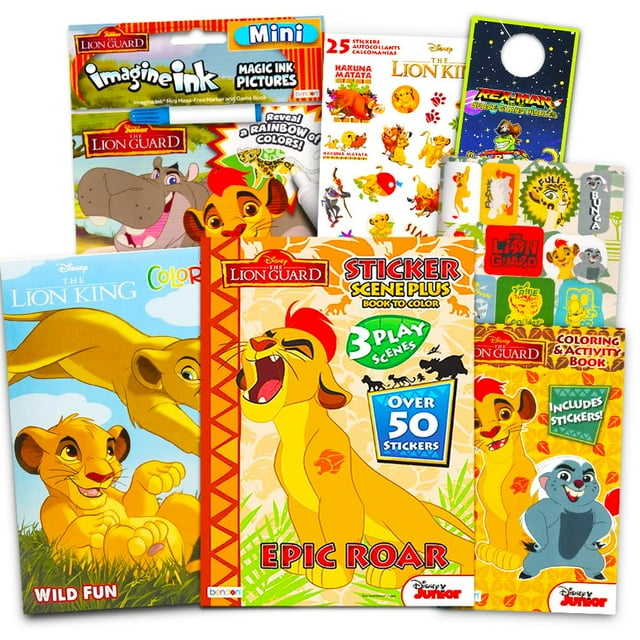 Set de libros para colorear y actividades Disney Junior Lion Guard