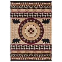 United Weavers Cottage Area Rug 2055 41626 Haven Beige Rings Bears 7' 10" x 10' 6" Rectangle