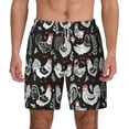 thumbnail image 3 of Uemuo Laying Hens And Roosters Pattern Mens Swim Trunks Quick Dry Board Shorts with Mesh Lining, Stretch Beach Shorts Quick Dry No-Chafing Board Shorts-Small, 3 of 9