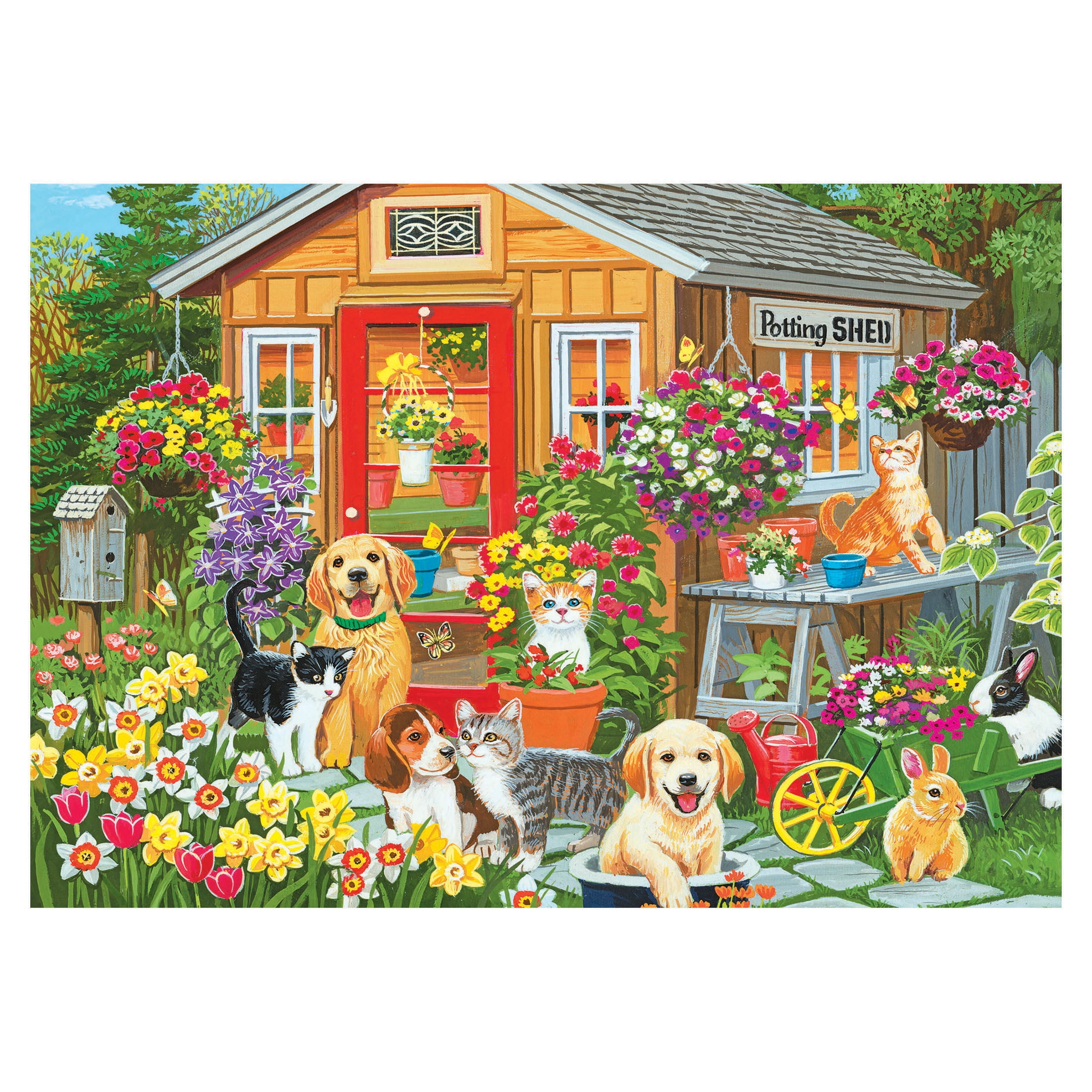 RoseArt - Colorluxe 750-Piece - Backyard Potting Shed- Adult Interlocking Puzzle