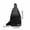 Black, variant on openpig Leather Sling Bag Crossbody Backpack for Men Women Travel Outdoor Sports Hiking Camping Shoulder Chest Day Pack Daypack (Khaki)