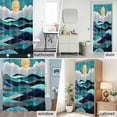 thumbnail image 6 of Abstract Blue Black Wave Fabric Shower Curtain Sky Modern Art Washable Shower Curtains for Bathroom, Waterproof Bath Curtain with Hooks Home Decor 72x72in, 6 of 8