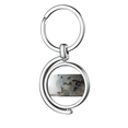 thumbnail image 1 of Black Swan Swimng Art Deco Fashion Rotating Keychain Metal Keyring Holder, 1 of 2