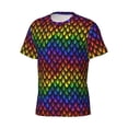 thumbnail image 5 of Vsdgher Dragon Scales Print Men's Dry Fit Mesh Athletic Shirts Moisture Wicking Tennis T-Shirt Tops, 5 of 9