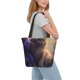 thumbnail image 2 of Disketp Purple Flower Lazy Cat Bolsa de Hombro Casual para Mujer, Bolso Cruzado para Compras, Viajes y Uso Diario, 2 of 6