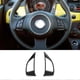 thumbnail image 1 of For Fiat 500 2012-2015 Carbon Fiber Black 2pcs Steering Wheel Switch Button Sequins Cover Interior Decoration Trim Accessories, 1 of 5