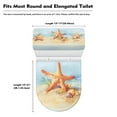 thumbnail image 4 of KUIFORTI Starfish Toilet Seat Cover Toilet Cover Set 2 Pack Toilet Tank Cover Replacement Beach Seashell Ornament Novelty Toilet Seat Covers for Bathroom Decorations, 4 of 5