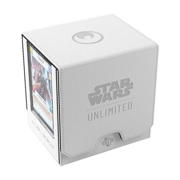 Gamegenic Star Wars Unlimited Twin Suns Deck POD - Premium Deck Box with UV-Protected Card Cases, Holds 100 Double-Sleeved Cards, Designed for The Star Wars Unlimited TCG, White/Black Color