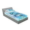thumbnail image 2 of Ambesonne Fish Fitted Sheet & Pillow Sham Set, Japanese Koi on Sea Blue, Twinxl, Blue Lilac, 2 of 2