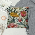 thumbnail image 2 of Qinduosi Spring Pillow Covers Set of Pink Yellow Vintage Floral Throw Pillow Covers Outdoor Decorations Summer Retro Farmhouse Decorative Cushion Cover for Home Sofa, 2 of 5