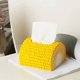 thumbnail image 5 of Caja de pañuelos de resina con forma de maíz, moderna y sencilla, estilo chino, para decoración de sala de estar, color amarillo, 5 of 5