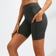 thumbnail image 2 of SWSMCLT Women's Yoga Biker Shorts Running Fashion Short Summer Yoga Pants High Waisted Tight Pocket Gym Soft Grey X-Large, 2 of 4