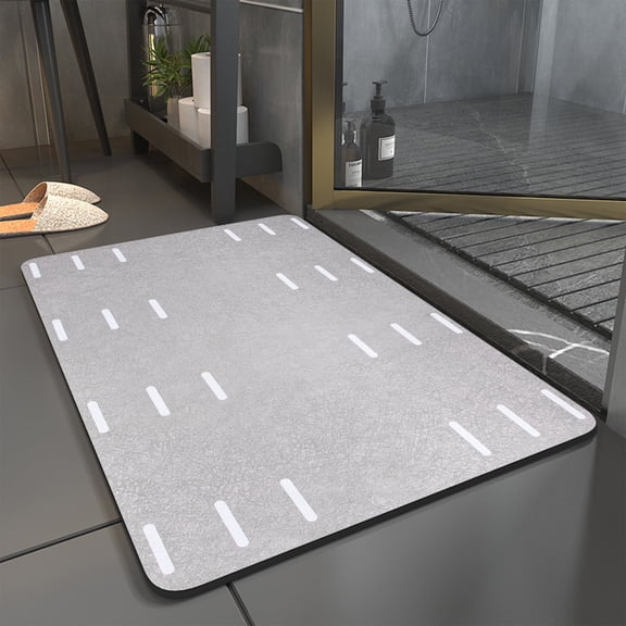 17"x27" Quick-Dry Stone Bath Mat Rubber Backing Non-Slip Diatomite Stone Mats for Bathroom Super Absorbent Bathroom Floor Mat, Easy to Clean