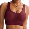thumbnail image 3 of Bxsruta Women’s Seamless Racerback Sports Bra Wirefree Pullover Everyday Yoga Bra with Removable Pads for Workout Lounge Tank Top Style, 3 of 7