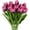 Pinkish Purple, variant on 12pcs Artificial Tulip 20 Inch Long Stem Artificial Flower Real Touch Tulipa for DIY Wedding Bridal Bouquet Home Décor Centerpieces Flower(Pinkish Purple)