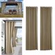 thumbnail image 1 of Cortina de ventana libre sólida de 2 piezas, apagón de lámpara solar, cortina impermeable, decoración de patio BLESIY par de cortinas opacas, 1 of 8