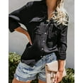 thumbnail image 5 of Women's Casual V Neck Blouses Long Sleeve Button Down Shirts Tops, 5 of 6