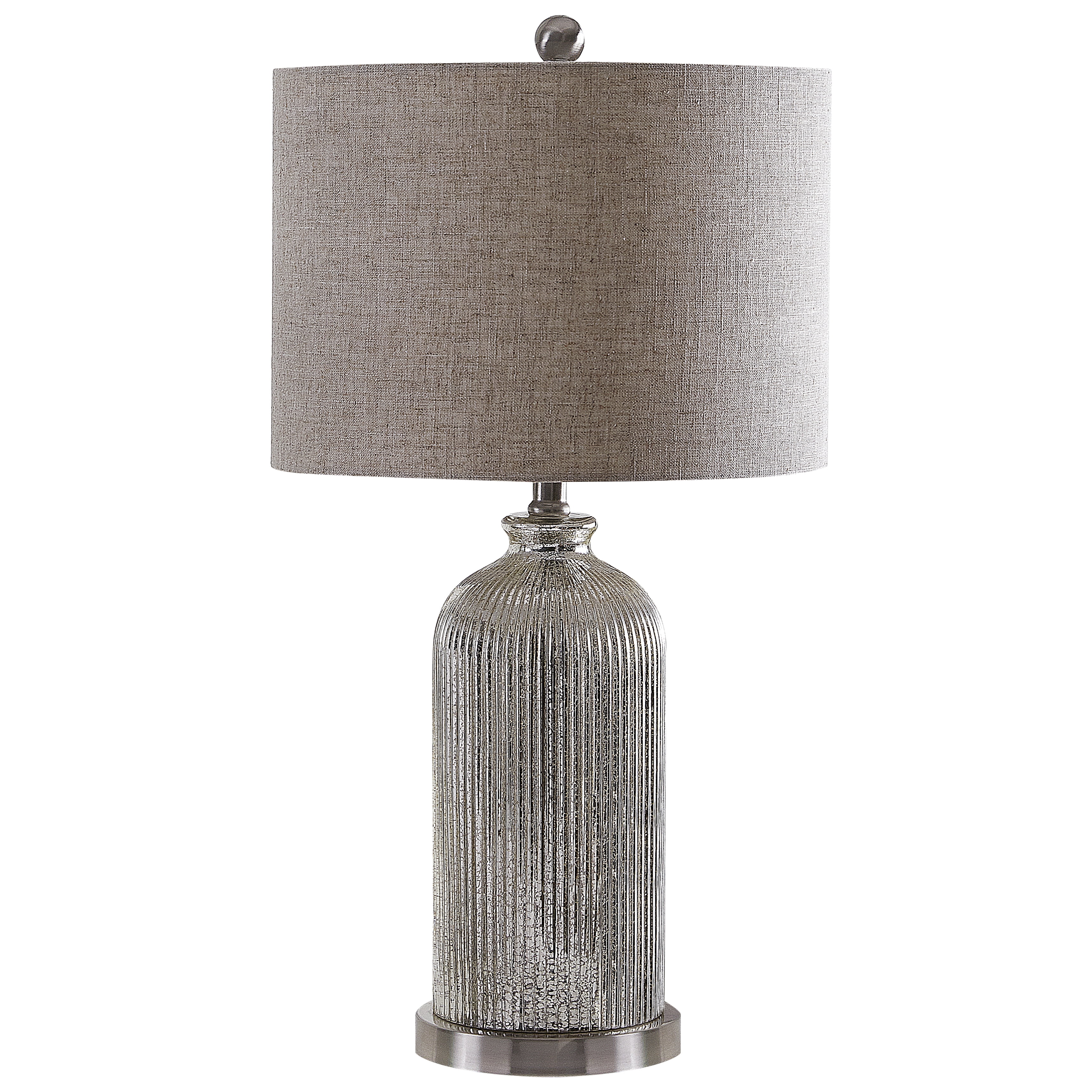 SAFAVIEH Ashson Rustic 26 in. H Table Lamp, Silver/Ivory