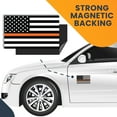 thumbnail image 7 of Magnet Me Up Thin Orange Line American Flag Vinyl Magnet, 3x5 in, Black, Orange & White 2Pk, 7 of 7