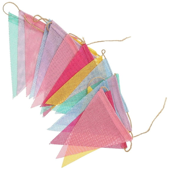 WHAMVOX Bunting Wedding Decorative Flag Children's Birthday Decoration Banquet 17X12.5CM