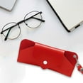 thumbnail image 4 of Glasses Case Holder Sunglasses Pouch Portable Fashion with Wrist Strap Eyeglass Bag Carrying Organizer for Office Beach Travel Hiking Red, 4 of 7