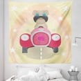 thumbnail image 1 of Dog Driver Tapestry, Puppy Traveling in a Love Themed Car Fun Cartoon Character Themed Image, Fabric Wall Hanging Decor for Bedroom Living Room Dorm, 5 Sizes, Multicolor, by Ambesonne, 1 of 1