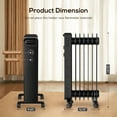 thumbnail image 5 of KISSAIR Electric Oil Filled Radiator Space Heater, Thermostat Room Radiant and Room Heater, 5 of 8