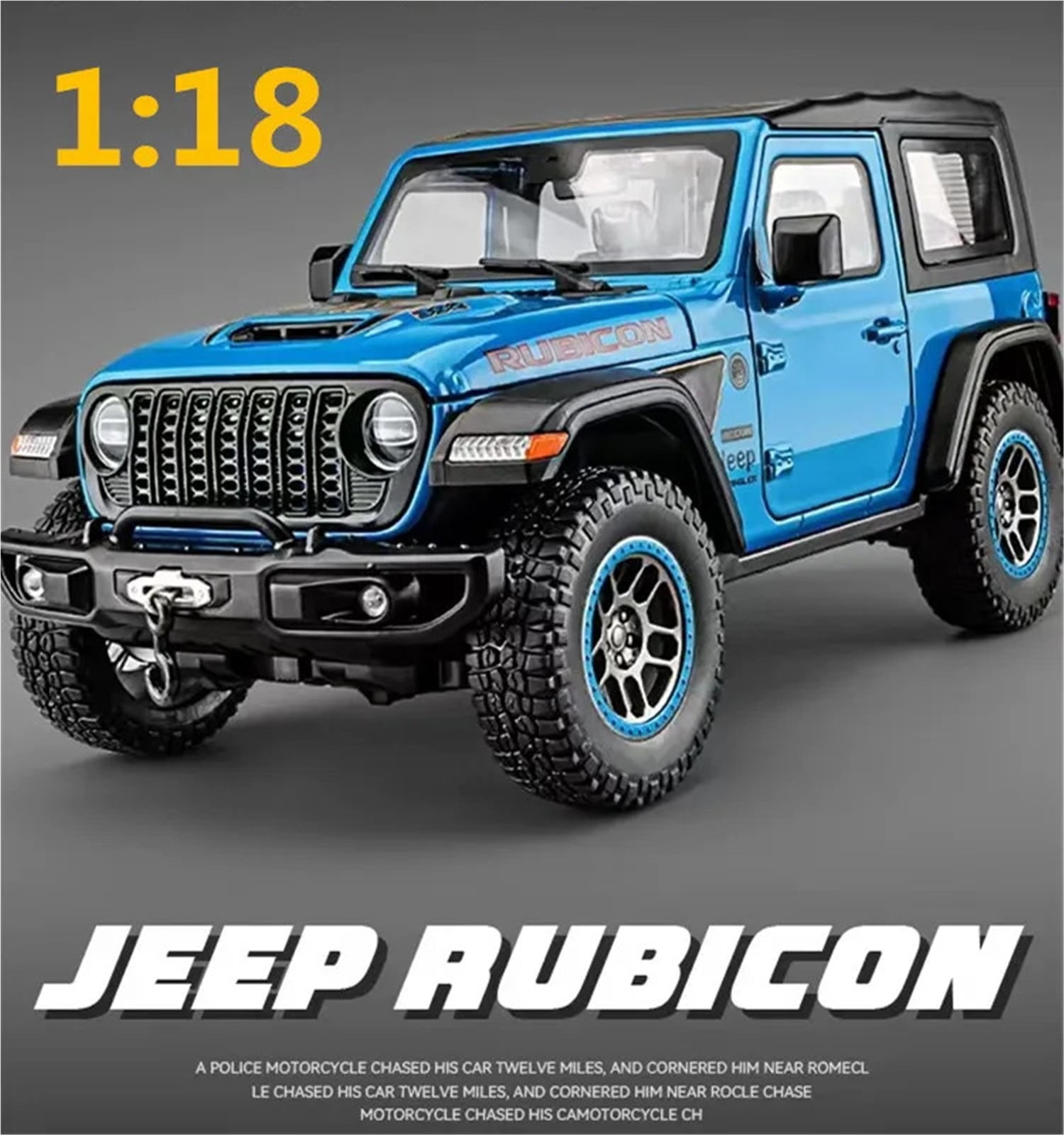 CHUNYAN 1:18 Jeep Wrangler Rubicon 20 Years Commemorative Edition Alloy Cast Toy Vehicle Automobile Model