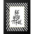 thumbnail image 2 of Lettered and Lined 19x24 Black Modern Framed Museum Art Print Titled - Be-YOU-tiful, 2 of 5