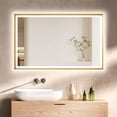 thumbnail image 4 of Altair Anti-Fog Dimmable Bathroom LED Vanity Mirror, Matte Black or Gold - 3 Sizes up to 48", 4 of 7
