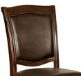 thumbnail image 5 of Espresso Leatherette Brown Cherry Solid wood Set of 2pc Dining Chairs Formal Luxurious Side Chairs Padded Seat Back Dining Room, 5 of 6