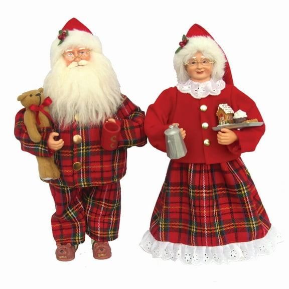 15" Pajama Clauses, Set of 2 - Red