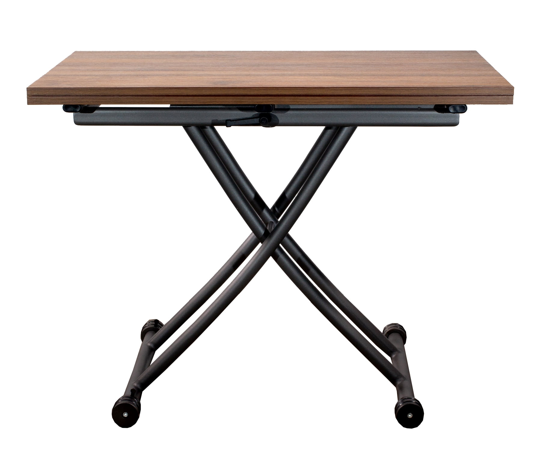 Light Wood SpaceMaster Transforming X-Table 2.0 Multi-Purpose Wheeled Adjustable Expanding X Lift Coffee and Dining Table