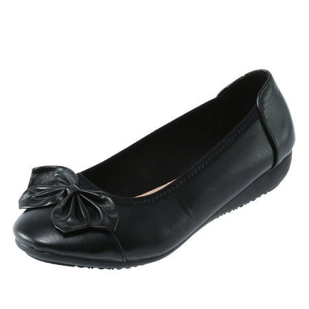 

casual shoes for Women Casual Women s Non Slip Solid Color Slip On Mesh Cotton Fabric Breathable Work Single Shoes artificial leather Dress Sandals for Women Black