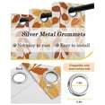 thumbnail image 6 of Orange Ombre Botanical Blackout Curtains 90 Inches Long for Bedroom, Watercolor Country Pastoral Leaf Thermal Insulated Room Darkening Black Out Window Curtain Panels Grommet Drapes for Living Room, 6 of 8