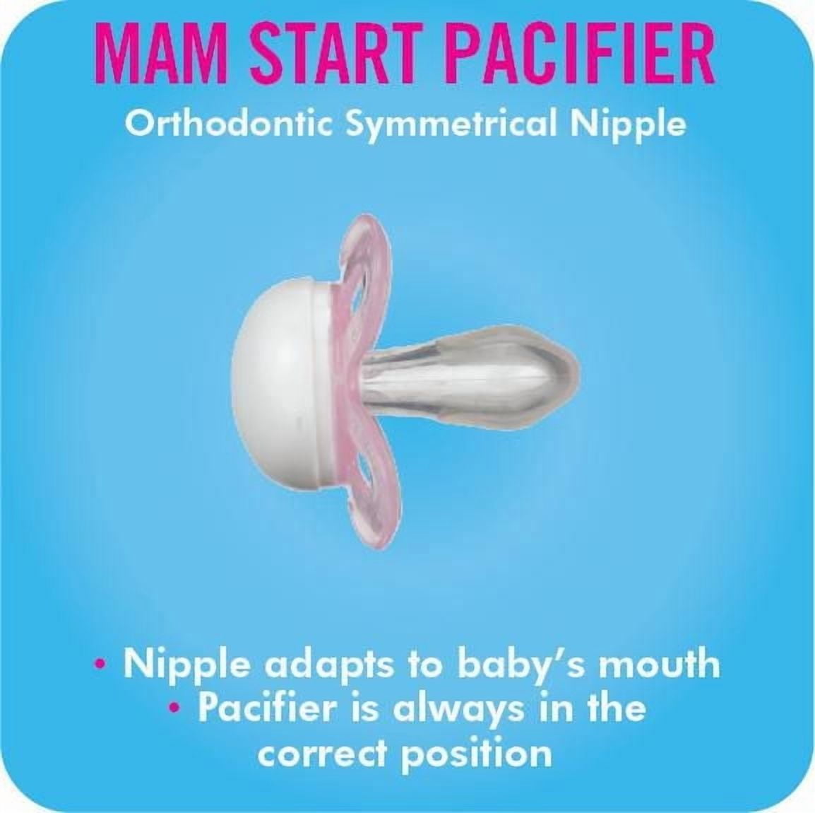MAM Start Matte Newborn Pacifiers (2 pack, 1 Sterilizing Pacifier Case), Newborn Baby Boy Pacifiers, Best Pacifier for Breastfed Babies, Self Sterilizing Baby Pacifier Case