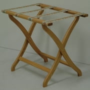 Wooden Mallet Luggage Pros Deluxe Luggage Rack with Tapestry Webbing