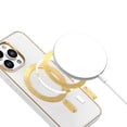 thumbnail image 4 of For Apple iPhone 14 Pro (6.1") Ultimate PU Leather Hybrid with MagSafe Compatible Bumper Gold Frame Protection Cover ,Xpm Phone Case [ White ], 4 of 6