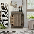 thumbnail image 3 of Furniture of America Edenz Rustic Wood 8-Bottle Wine Cabinet in Reclaimed Oak, 3 of 5