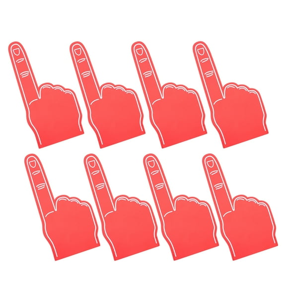 8pcs Foam Finger Hand Cheering Prop Team Party Supply Foam Glove Cheerleading Hand Foam Finger