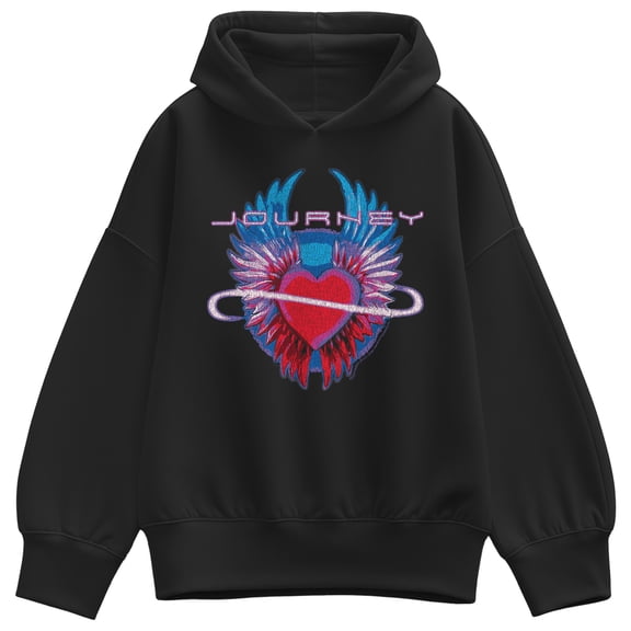 Journey - Infinity Heart Wings - Women's Oversized Fleece Hoodie Sweatshirt